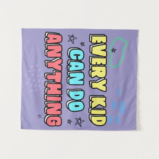 Bold Typografy Statement Design for Kids Wandteppich (Vorderseite (Horizontal))