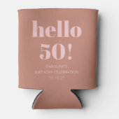 Bold Typografy Terracotta Blush Modern Birthday Dosenkühler (Vorderseite)