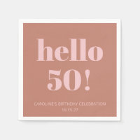 Bold Typografy Terracotta Blush Modern Birthday