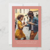 Bold Typografy Terracotta Foto Save the Date (Rückseite)