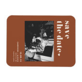 Bold Typografy Terracotta Foto Save the Date Magnet (Horizontal)