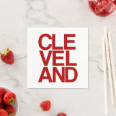 Bold Typographic Cleveland Souvenir Serviette (Beispiel)