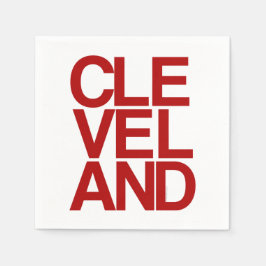 Bold Typographic Cleveland Souvenir Serviette