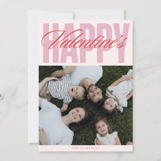 Bold Typographic Valentine’s Day Photo Card Einladung (Vorderseite)