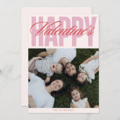 Bold Typographic Valentine’s Day Photo Card Einladung (Vorne/Hinten)