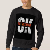 Bold Typography Black Sweatshirt (Vorderseite)
