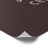 Bold Typography Brown Modern 30th Birthday Welcome Poster (Ecke)