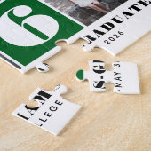 Bold typography Class of 2026 photo collage green Puzzle (Seite)