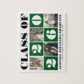 Bold typography Class of 2026 photo collage green Puzzle (Vertikal)