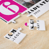Bold typography Class of 2026 photo collage pink Puzzle (Seite)