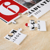 Bold typography Class of 2026 photo collage red Puzzle (Seite)