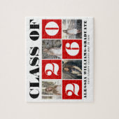 Bold typography Class of 2026 photo collage red Puzzle (Vertikal)
