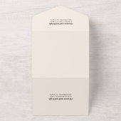 Bold Typography Cream Brown Modern Wedding All In One Einladung (Außenbereich)