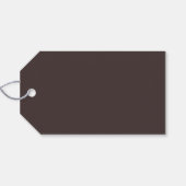 Bold Typography Custom Brown Modern Wedding Geschenkanhänger (Rückseite Horizontal)