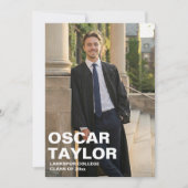 Bold Typography Overlay Full Photo Graduation 2026 Ankündigung (Vorderseite)