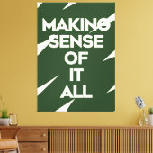 Bold Typography Poster Dark Green Quote Print Leinwanddruck (Insitu (Wohnzimmer))