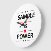 Bold Typography Quote Große Wanduhr (Winkel)