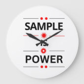 Bold Typography Quote Große Wanduhr (Vorderseite)