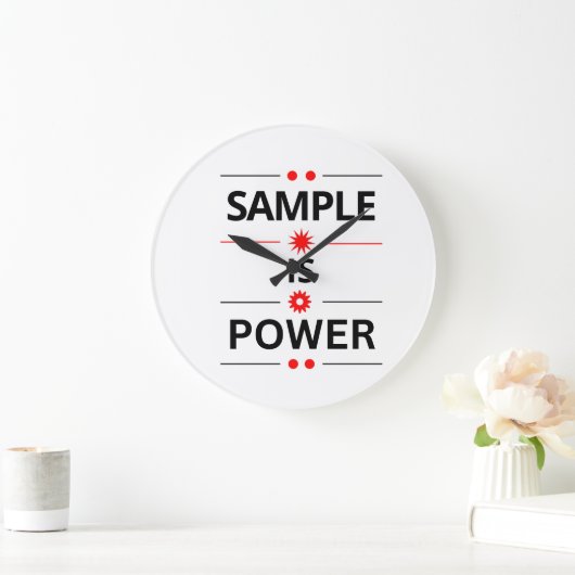 Bold Typography Quote  Große Wanduhr (Zuhause)