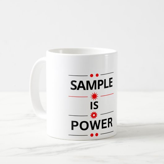 Bold Typography Quote Kaffeetasse (Vorderseite Links)