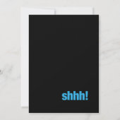 Bold Überraschung Geburtstagseinladung - Blau 80. Einladung (Rückseite)