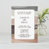 Bold und Edgy Olive Green Wedding Einladung (Stehend Vorderseite)