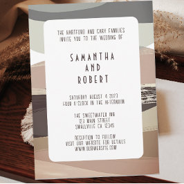 Bold und Edgy Olive Green Wedding Einladung