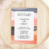 Bold und Edgy Orange Wedding Einladung