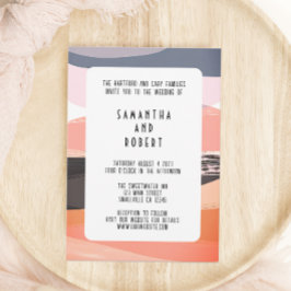 Bold und Edgy Orange Wedding Einladung