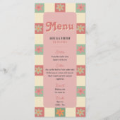 Bold und Retro Groovy Wedding Menükarte (Vorderseite)