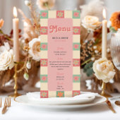 Bold und Retro Groovy Wedding Menükarte