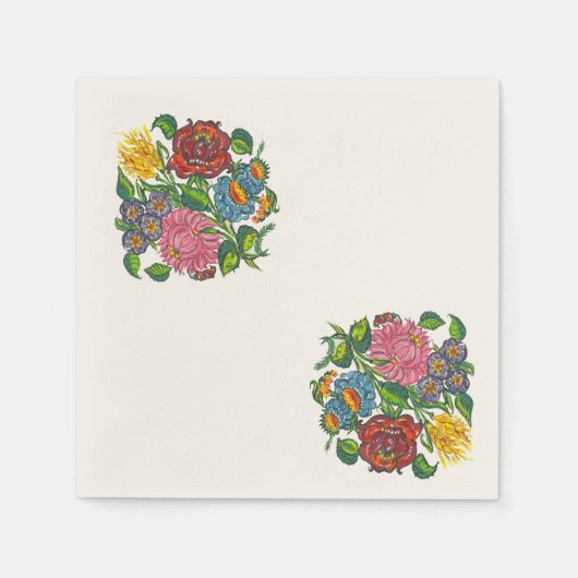 Bold Ungarisch Floral Serviette (Vorderseite)