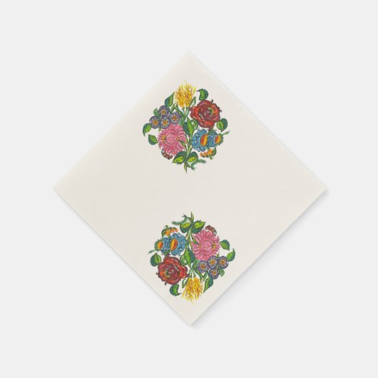 Bold Ungarisch Floral Serviette (Ecke)