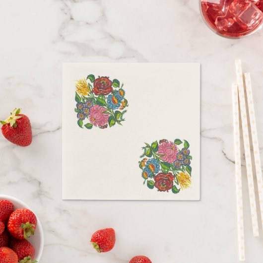 Bold Ungarisch Floral Serviette (Beispiel)
