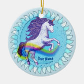 Bold Unicorn Keramik Ornament (Vorne)