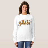 Bold Varsity Style Pumpkin Season Fall Colors Sweatshirt (Vorne ganz)