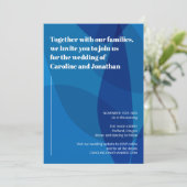 Bold Vibranding Künstlerisch Blue Abstrakt Modern  Einladung (Stehend Vorderseite)