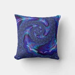 Bold Vibranding Psychedelic Spiraling Fraktal Art Kissen