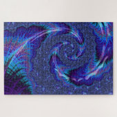 Bold Vibranding Psychedelic Spiraling Fraktal Art Puzzle (Horizontal)