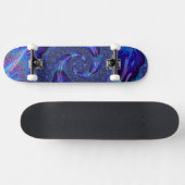 Bold Vibranding Psychedelic Spiraling Fraktal Art Skateboard (Horizontal)