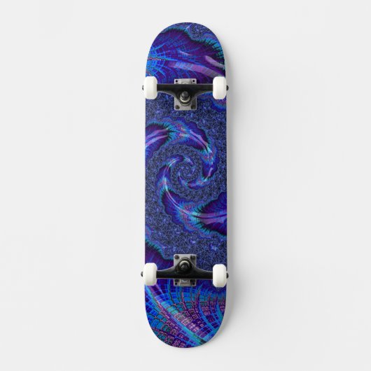 Bold Vibranding Psychedelic Spiraling Fraktal Art Skateboard (Vorderseite)