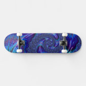 Bold Vibranding Psychedelic Spiraling Fraktal Art Skateboard (Horizontal)
