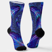 Bold Vibranding Psychedelic Spiraling Fraktal Art Socken (Gewinkelt)