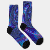 Bold Vibranding Psychedelic Spiraling Fraktal Art Socken (Rechts)