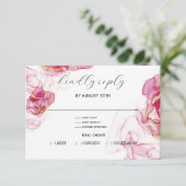 Bold Viva Magenta Crimson RSVP Card Karte (Stehend Vorderseite)