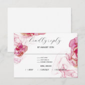 Bold Viva Magenta Crimson RSVP Card Karte (Vorne/Hinten)