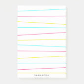 Bold Wacky Lines Postit Notes Post-it Klebezettel (Vorderseite)