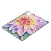 Bold Water Lily Dahlia Print Notebook Notizblock (Linke Seite)