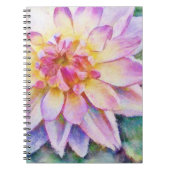 Bold Water Lily Dahlia Print Notebook Notizblock (Vorderseite)