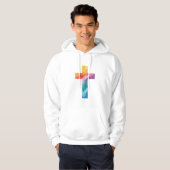 Bold Watercolor Cross Hoodie (Vorne ganz)